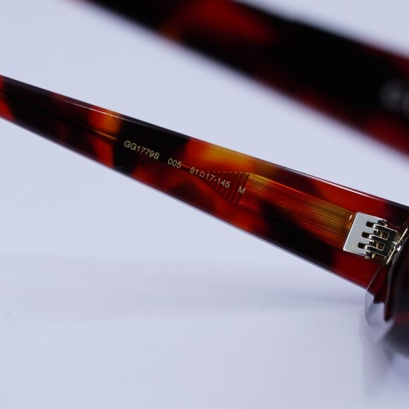 Gucci GG1779S 005 Sunglasses Reddish Havana Cat Eye Frame, Warm Brown Lenses - Picture 6 of 10